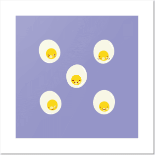 Fried Eggs With Cute Faces Posters and Art